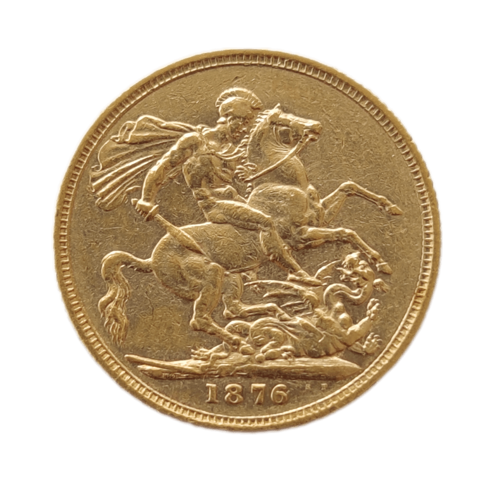 Moeda Libra de Ouro Libra Victoria 1876