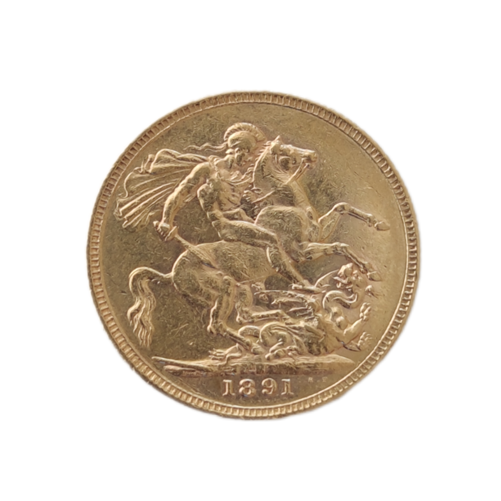 Moeda Libra de Ouro Libra Victoria 1891