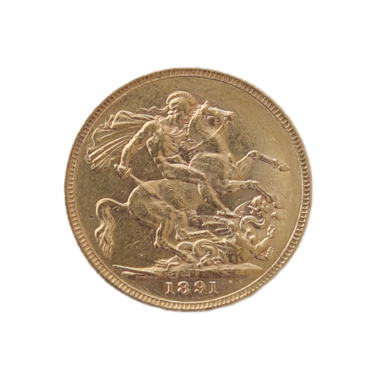 Moeda Libra de Ouro Libra Victoria 1891