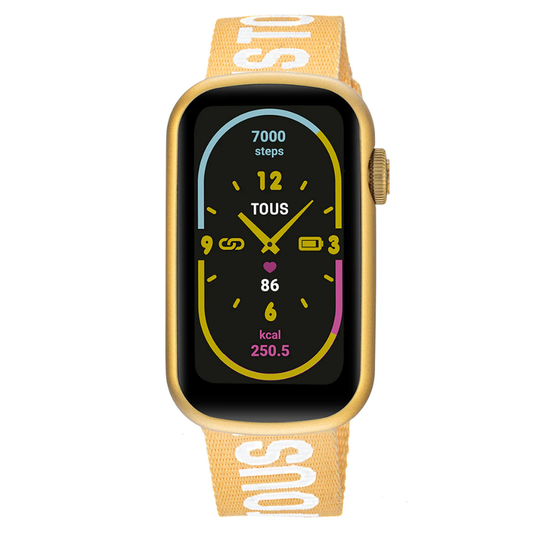 Relógio smartwatch Tous com correia em nylon e correia em silicone Branca T-Band