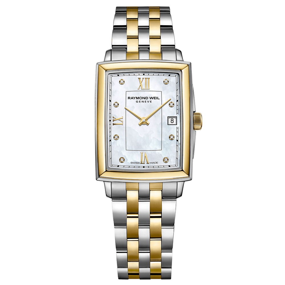 Relógio Raymond Weil Toccata Bicolor Mostrador Madre-Pérola e Diamantes