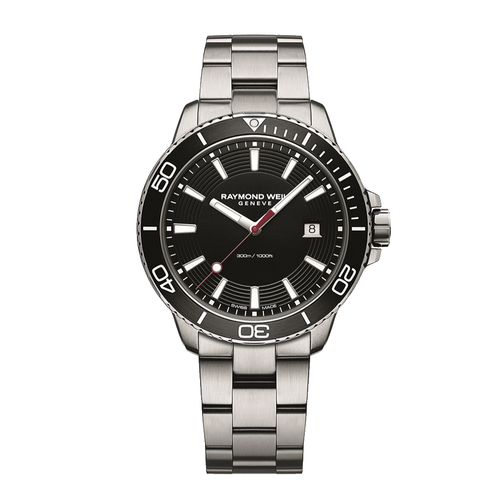 Relógio Homem Raymond Weil Tango 300 Men's Quartz Steel black Diver Watch