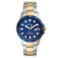 Relógio Fossil Bicolor com Mostrador Azul