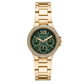 Relógio Michael Kors Camille em Aço Dourado Mostrador Verde