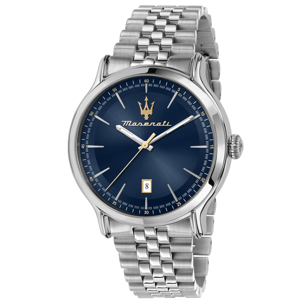 Relógio Maserati Epoca Mostrador Azul Bracelete Jubilee